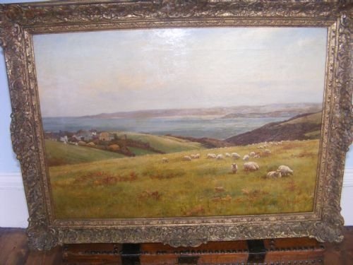 edward wilkins waite 18541924 oil paintinggrazing sheep