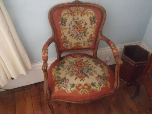 c190020 french walnut bedroom chair