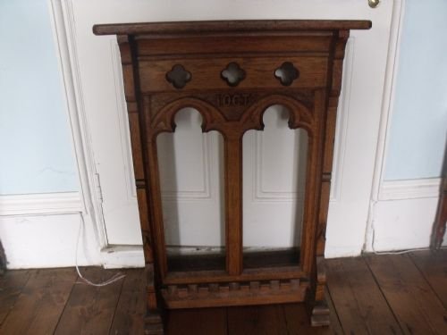 arts crafts gothic reading stand from chelsea temperance society
