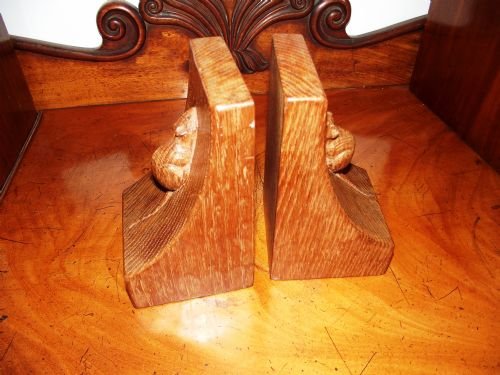 pair of early mouseman book ends