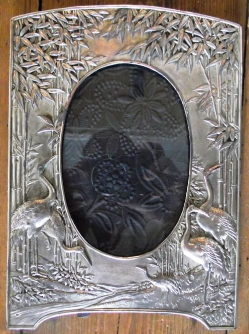 fine c1920 silver plate strut photograph frame