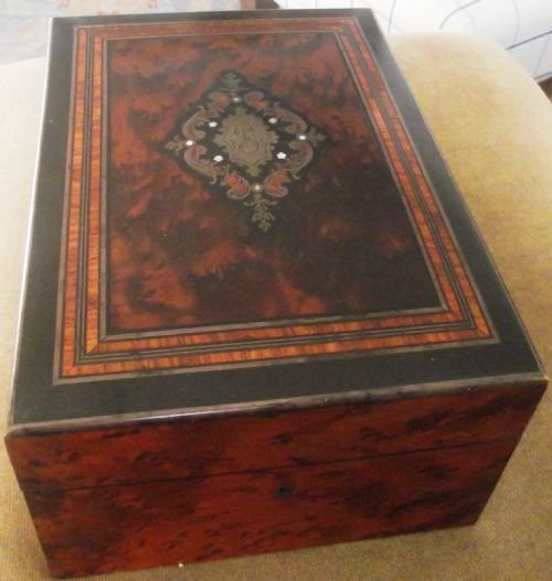 fine c1870 french ladies sewing box