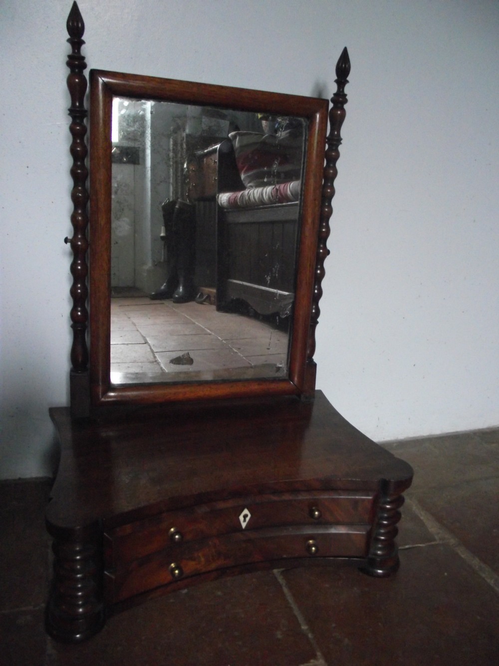 fine c1840 dressing table mirror