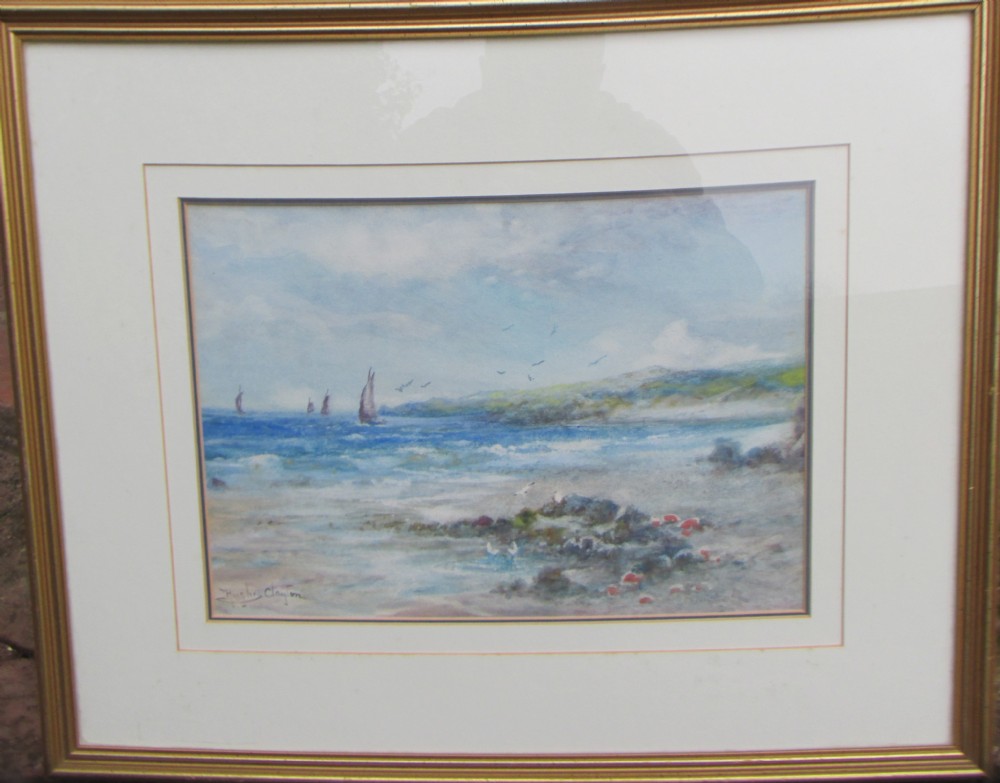 joseph hughes clayton 18701930 watercolour cemeas bay agelsey wales