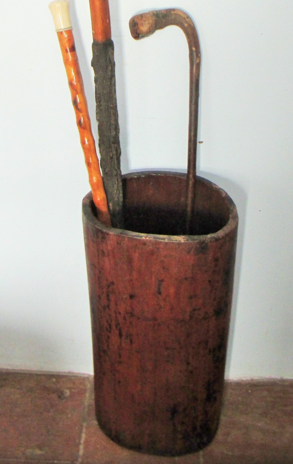 c1920 wooden stick stand