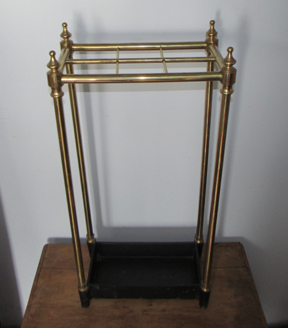 edwardian brass stick stand