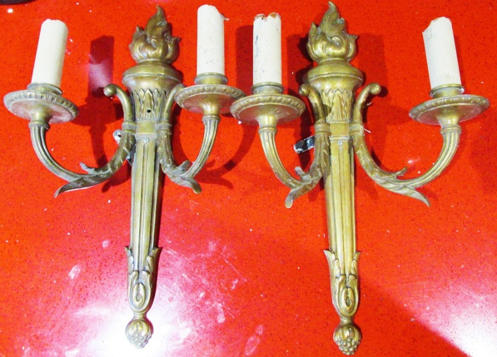 pair c1920s french wall lights empire manner