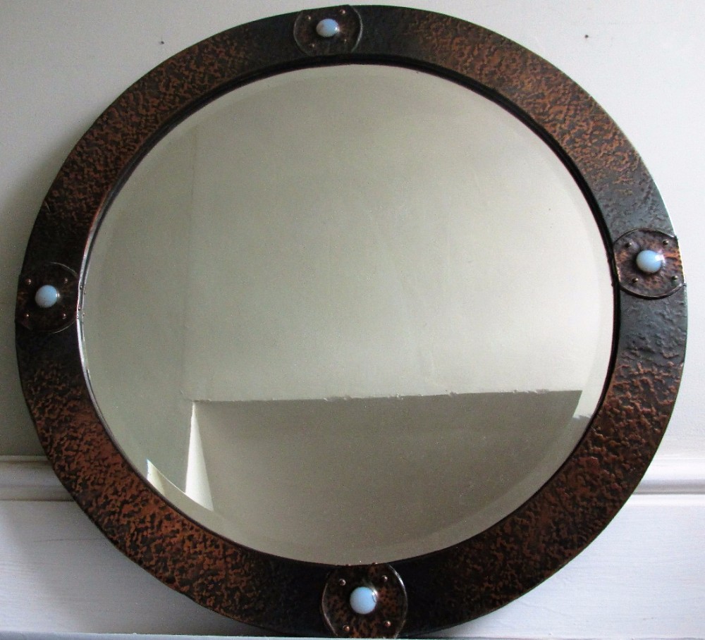 good c1890 arts crafts mirror