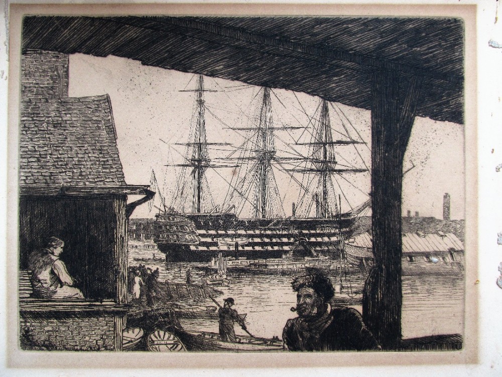 c1880 original etching john evan hodgson ra 18311895