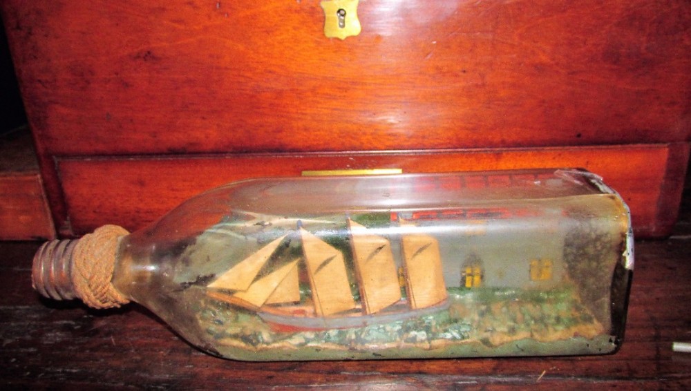sept 1917 ship in a bottle diorama details verso