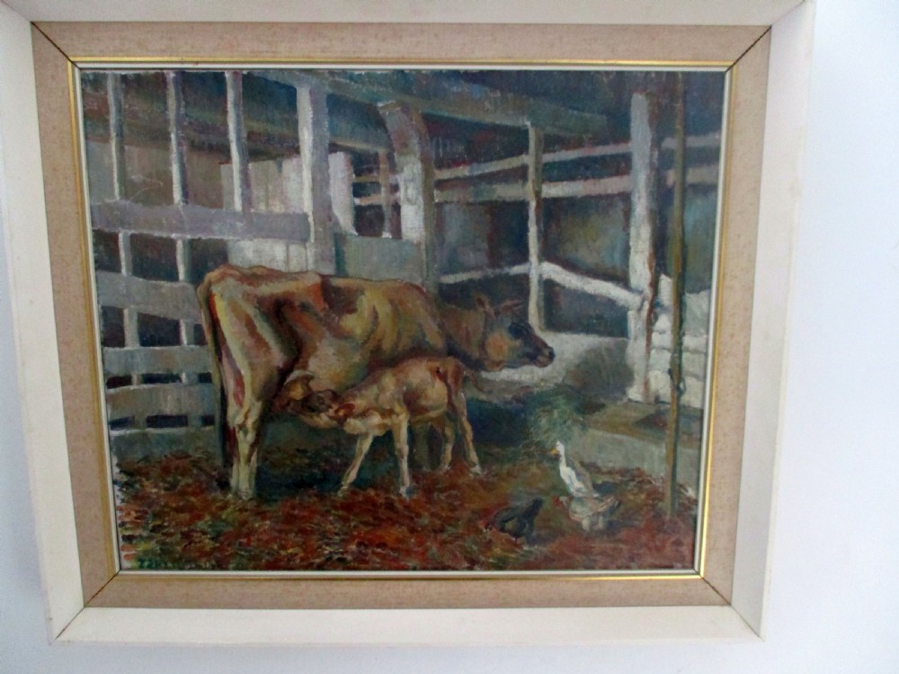 sybil trist 19071991 c1950 oil painting