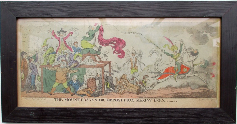 original c 1812 george cruikshanks satirical hand coloured print