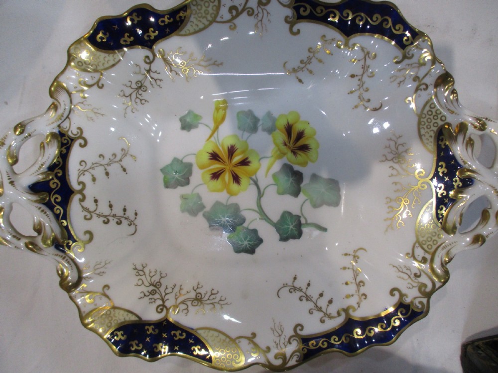 c19th english porcelain plate flowers