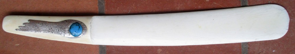 fine large c1890 ivory paper turner