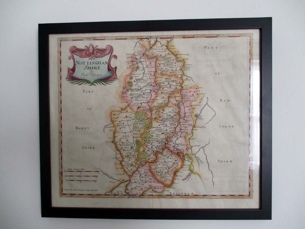 c1700 morden map of nottinghamshire